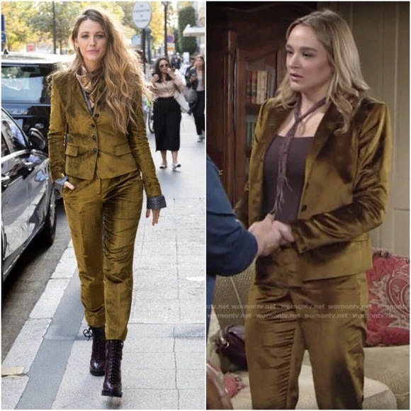 RAG & BONE • Poppy Velvet Trousers in Olive - Picture 11 of 12